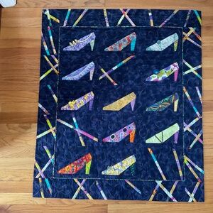 Shoe quilted wall hanging